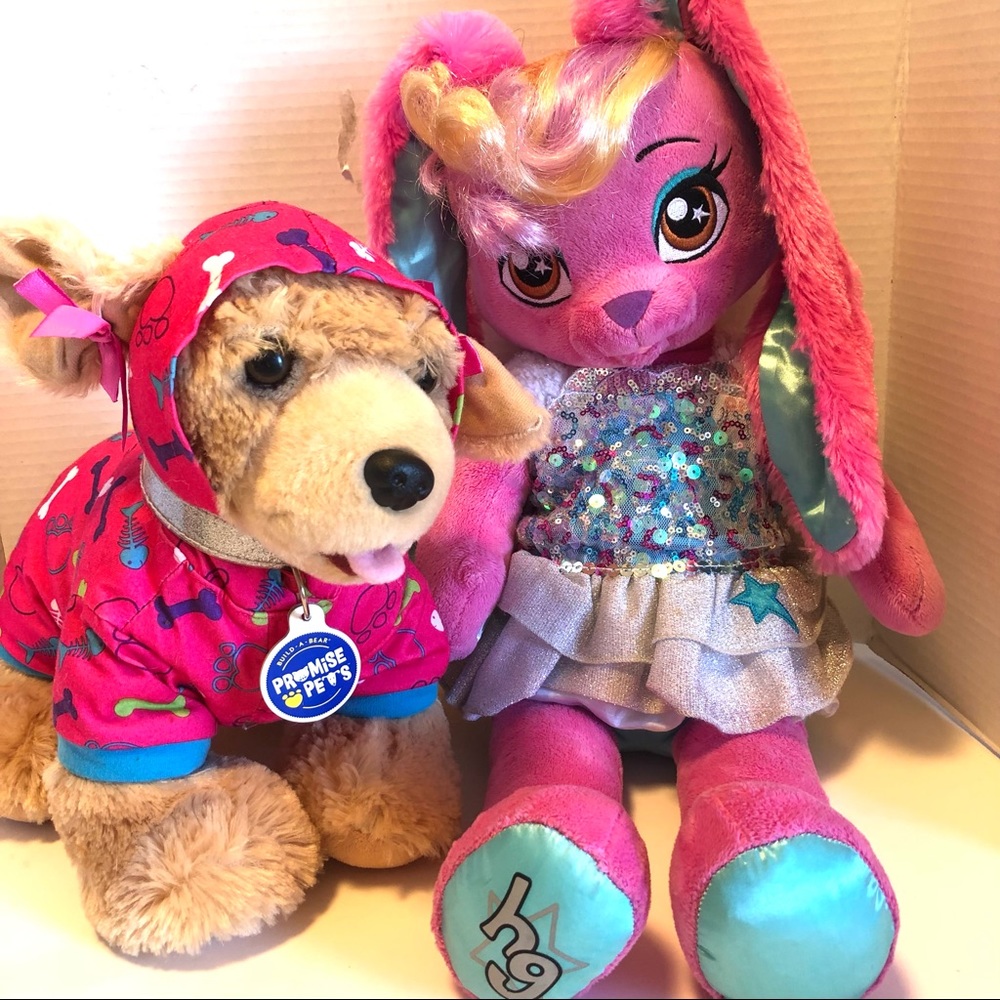 Build a Bear Promise Pet and BAB Honey Girl Rock Star